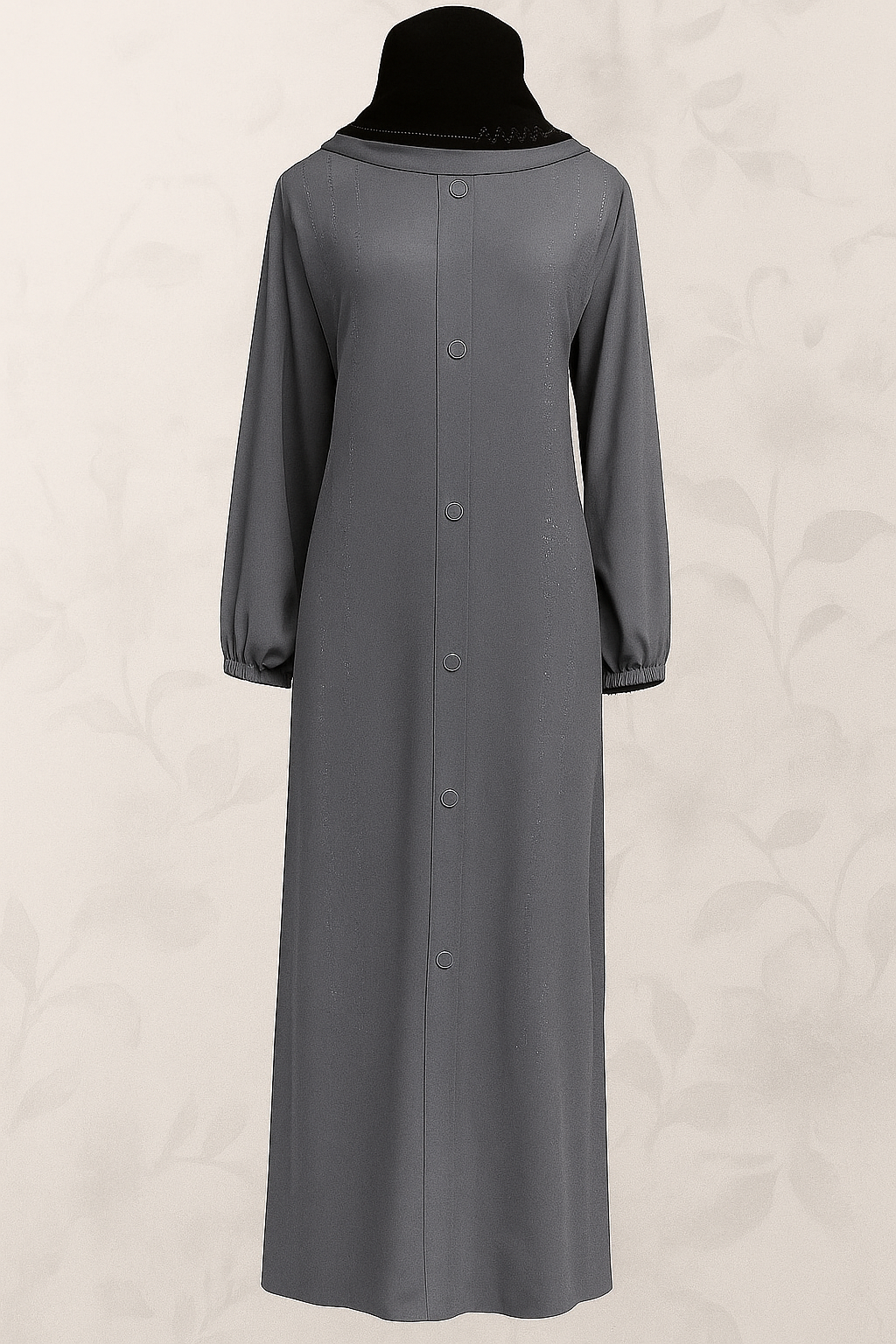 Paratha Classic Front-Button Abaya Dress for Women – Elegant Modest Wear by Jubee Trends