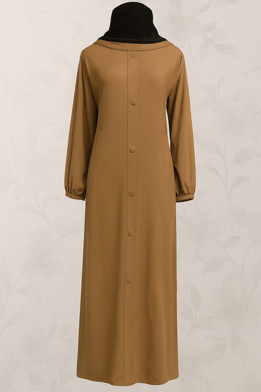 Paratha Classic Front-Button Abaya Dress for Women – Elegant Modest Wear by Jubee Trends