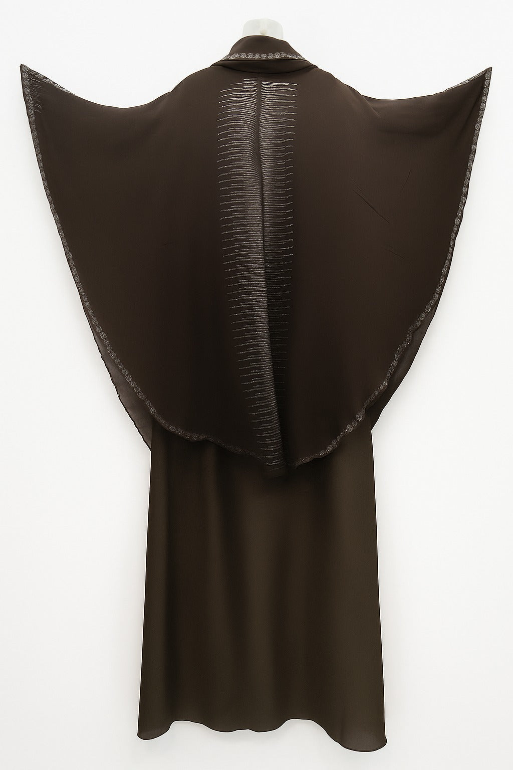 Brown Designer Abaya with Elegant Detailing NIDA  | Modest Fashion